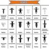 415pcs Ford Car Mix Size Fastener Clips Tool Set Auto Body Push Retainer Pin Rivet Bumper Interior Door Trim Panel Retainer Fastener Kit - PR