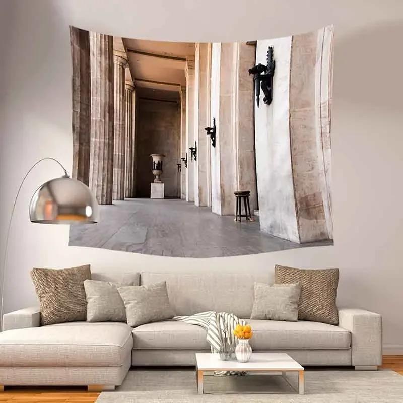 Architectural Relics Landscape Tapestry Office Living Room Decoration Home Wall Tapestry