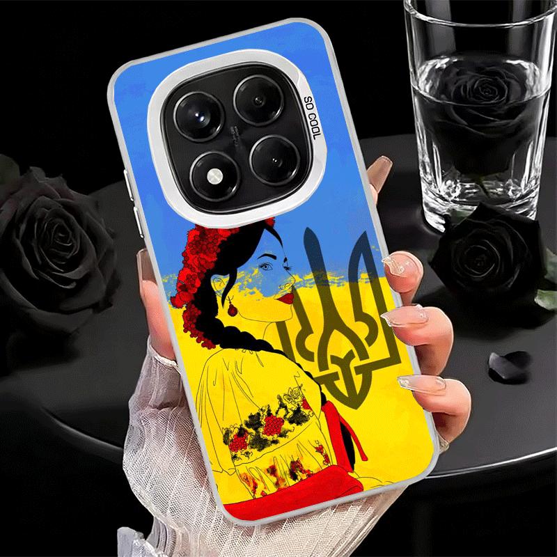 Niebiesko-żółta Ukrainka Miękkie etui na telefon do Samsung Galaxy S24 S25 FE S26 Edge S23 Ultra S22 Plus S21 + Odporne na wstrząsy Pokrowiec Tylny