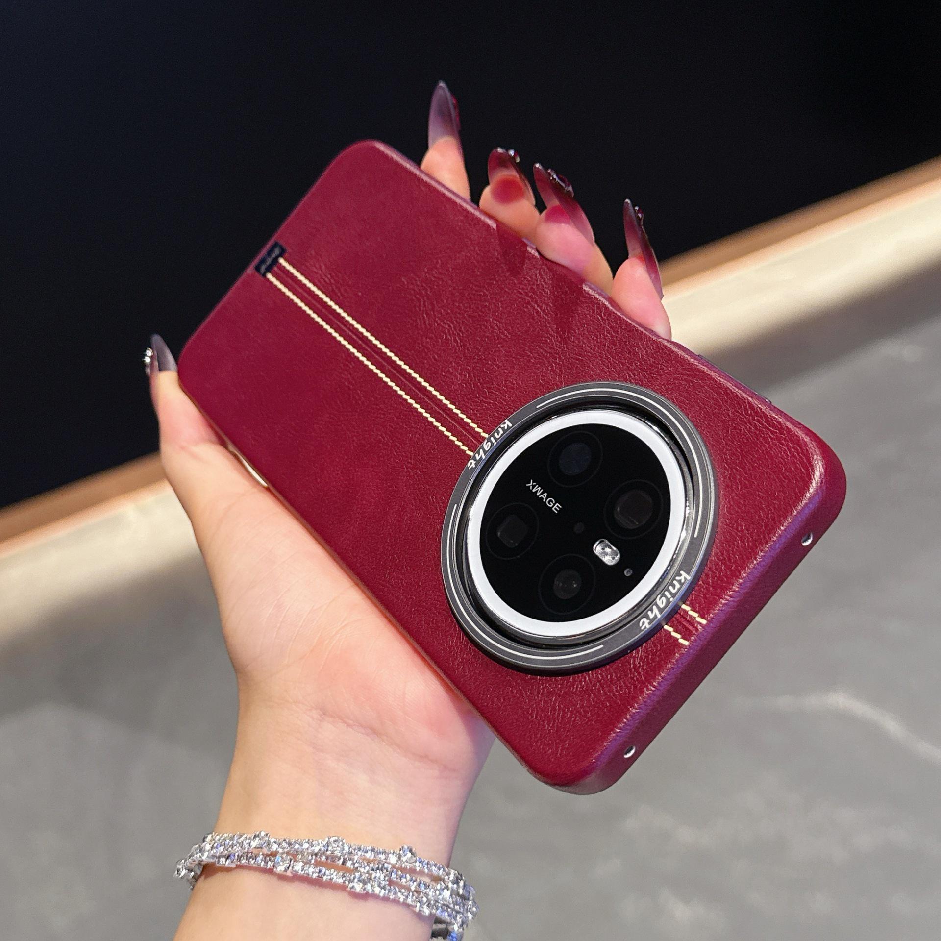 Mate70 Pro Jazz Leather Full Coverage Magnetic Phone Case, Drop-Proof for MATE60 Pro Huawei Mate 60