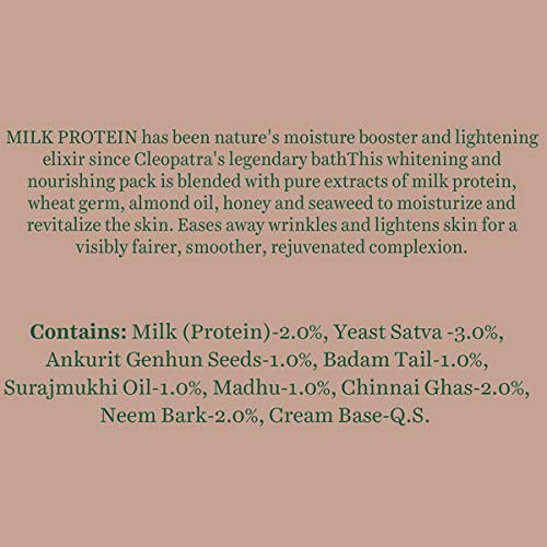 Biotique Milk Protein Brightening Face Pack For Glowing Skin 50g With Honey Almond Oil For Smooth Fair Skin