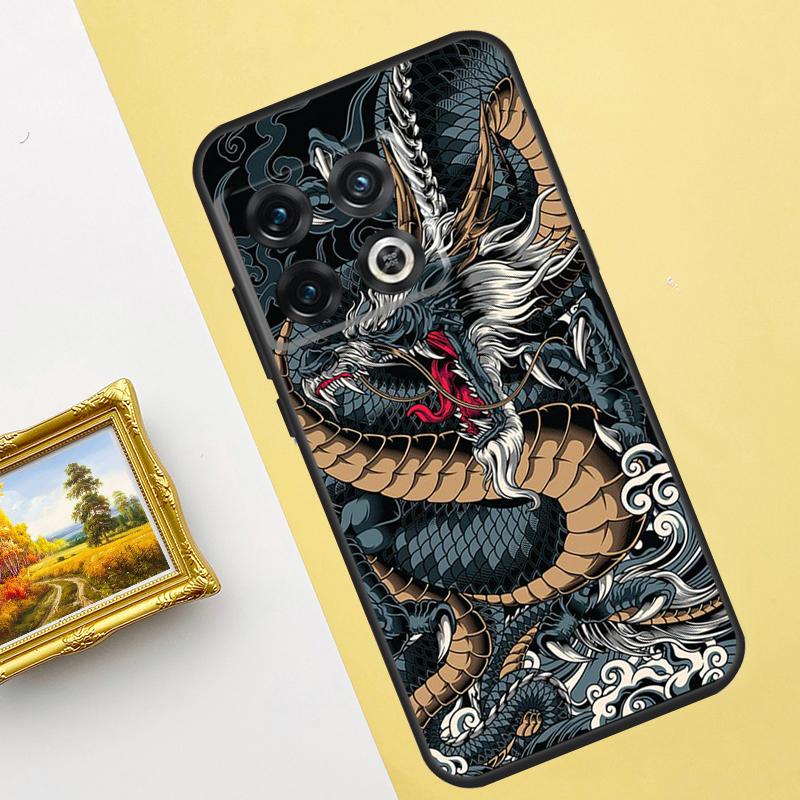 Japanese Dragon Art Case For Oneplus 10 Pro 9 Pro Ace 10T 9RT 8T Cover For Oneplus Nord 2 2T CE N10 N20 N300