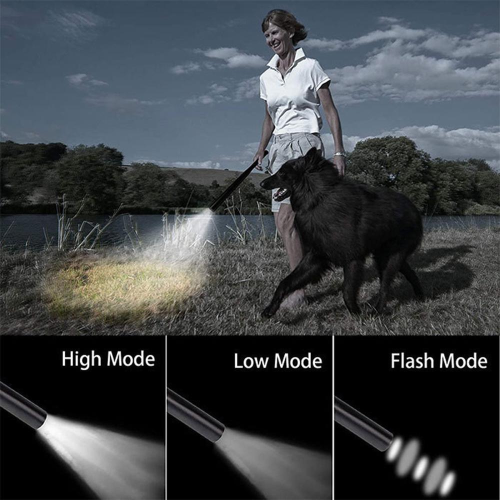 Baseball Bat LED Flashlight Waterproof Super Bright Baton Aluminium Alloy Torch for Emergency Self Defens Outdoor Lighting