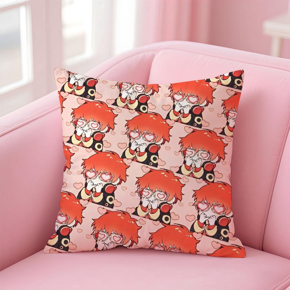 Hot Game M-Mystic Messenger 707 Cushion Cover Pillowcase Short Plush Invisible zipper Room Sofa Cushion Cover
