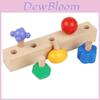 Wooden Montessori Early Learning Screw Building Blocks Shape Toy For Kids Handeye Coordination Development