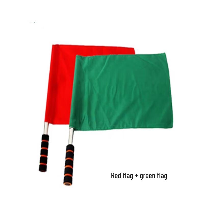 Red and Green Handheld Command Flag Set Standard