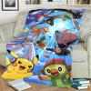 Pokémon Comfortable  Print Flannel Blanket for Travel, Bedrooms, Sofas, Beds, Chairs, Picnics-kwq174