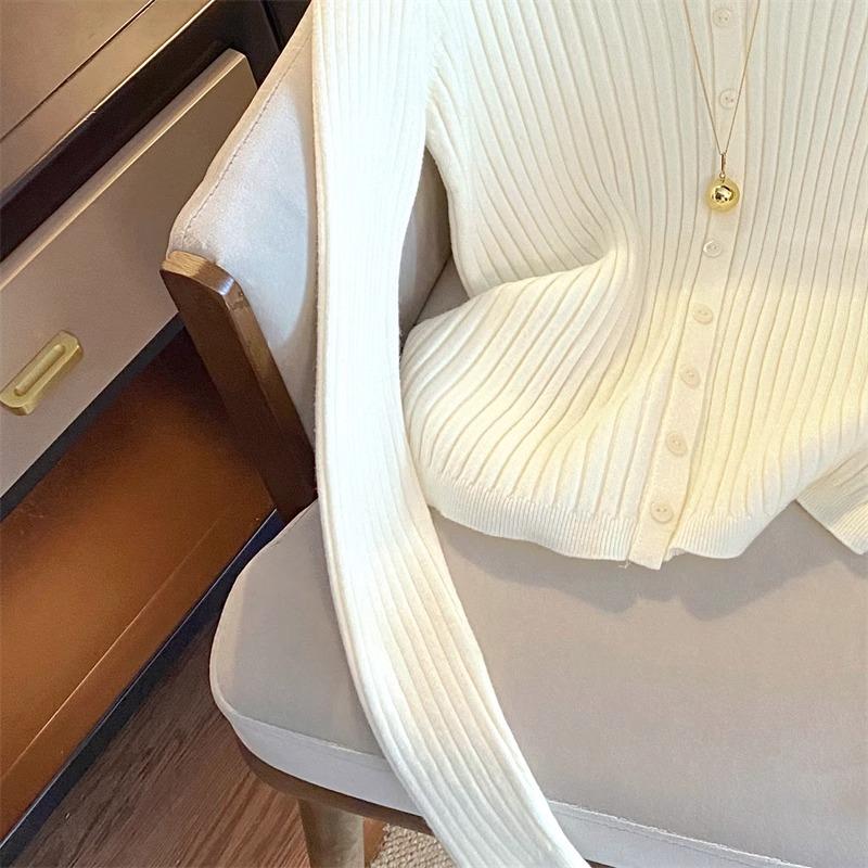 2KWEIRD Mode Stricktops Neu Y2K Stickerei Langarm Strickjacken Pullover Koreanische Mode Streetwear Damenhemden