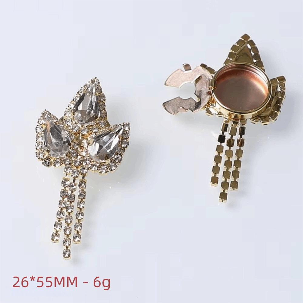 DIY Accessories Rhinestone Button Cover Detachable Clip-On Button  for Shirt Tuxedo Accessories