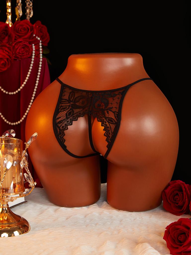 Sexy Lingerie Open Crotch G-String Panties Women Satin Lace Porno Underwear Valentine's Day Gift For Her M-XL Multiple Colors