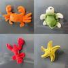 Plush Animal Ocean Refrigerator Magnet Sea Turtle Lobster Fish World Underwater