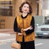 Middle-Aged Women's Floral Long-Sleeve Three-Piece Outfit