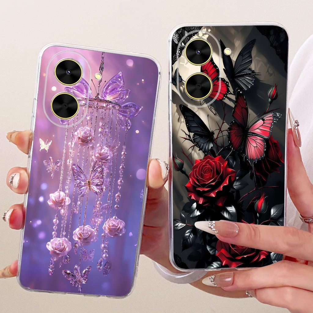 Dragon Lion Printed Cases For Xiaomi Redmi A5 Europe Phone Case On Redmi A5 NFC Poco C71 Cover Clear Silicone Butterfly Fundas