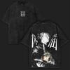 Jujutsu Kaisen Anime Tričko Geto Suguru Vintage Prané Oversized Tričko Pánské Dámské Oblečení Letní Tričko Top