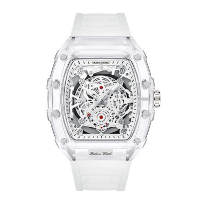 UTHAI BK134 Fashionable Men Watch Barrel Shaped Transparent Waterproof Quartz Watch Sports Clock Gift Watches for Man