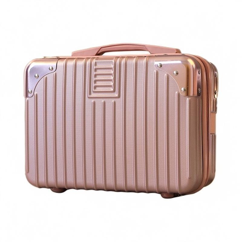 Small Suitcase, Mini Makeup Case 14-Inch Compact Case Souvenir Carry-On Storage Lockable Carry-On Cosmetic Bag