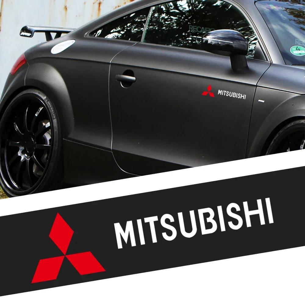 2 STKS Auto Vinyl Reflecterende Sticker Achteruitkijkspiegel Carrosserie Deur Decor Decal Voor Mitsubishi Ralliart Lancer EX Outlander 3 Pajero ASX