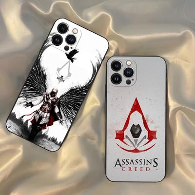 Coque de téléphone Assassins Creed Shadows pour iPhone 16 15 14 13 12 11 Pro Max Xr X Xs Mini 8 Plus SE 2022 Housse Souple en Silicone Noir