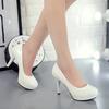 New shallow patent leather nightclub super high heels stiletto women's shoes single shoes