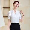 Women's V-Neck Chiffon Professional Blouse