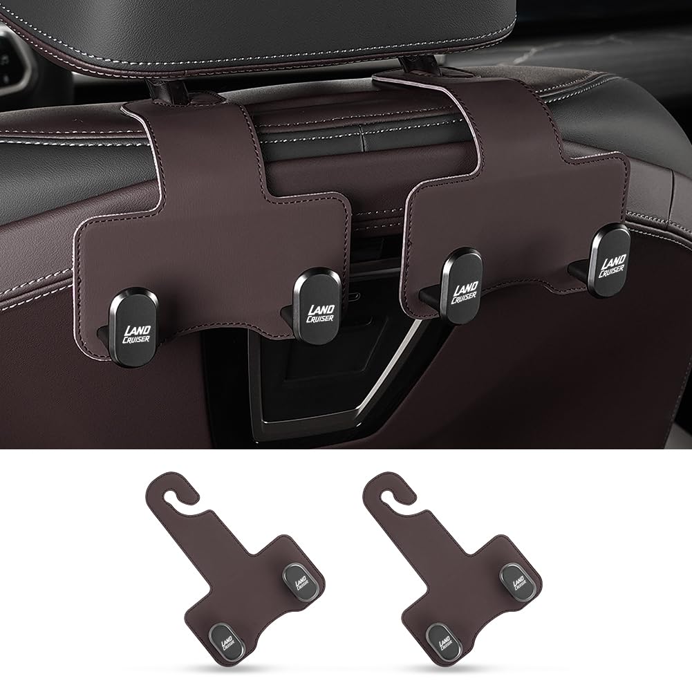 

Set of 2 Land Cruiser Seat Hooks with Exclusive LAND CRUSIER Headrest Prevents Cargo from Compatible with Land Cruiser 70 80 150 250 300 and VX Cargo