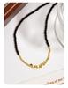 Little Red Potato Summer Hot Sale: Black Gold Beaded Necklace - Luxurious, Unique, and Lightweight Choker