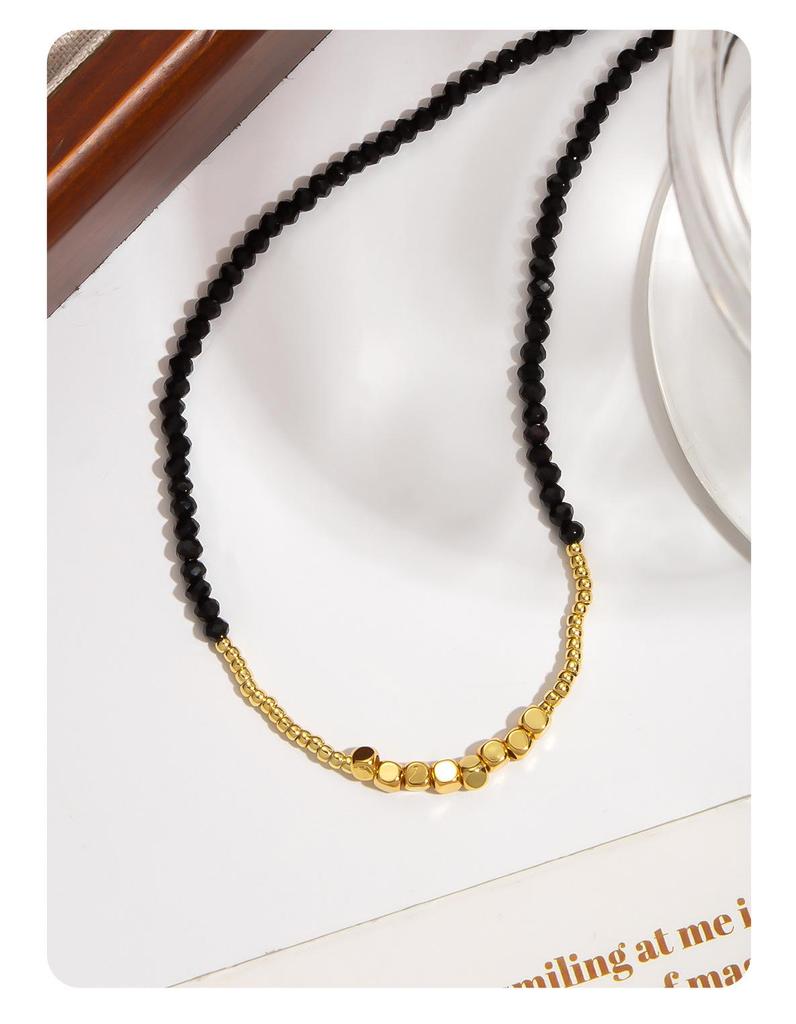 Kleine Rote Kartoffel Sommer Heißverkauf: Schwarze Goldperlenkette - Luxuriöses, einzigartiges und leichtes Choker