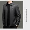 Men's Wool Tweed Lapel Jacket - Mid-aged Autumn/Winter Coat