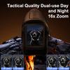 16-facher Zoom 2000mAh Wiederaufladbarer Akku 32 GB SD-Karte Nachtsicht-Monokular mit Armband Handheld