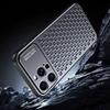 Phone Case for iPhone 15 Pro Honeycomb Texture Aluminum Alloy+TPU Cell Phone Cover