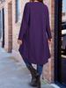 Plus Size Asymmetrical Hem Loose Long Sleeve Top (European & American Style, 2025)