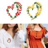 Beautiful Fruit Heart Brooch Party Office Pins Fashion Lapel Pin Alloy Texture Suitable for Women and Unisex Present