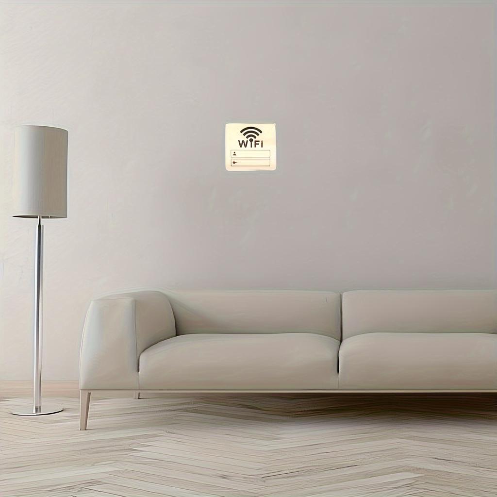 1Pc [2D Plane] 2D Acrylic Wifi Password Sign, No Power Supply, Multi-functional Home Office Decoration