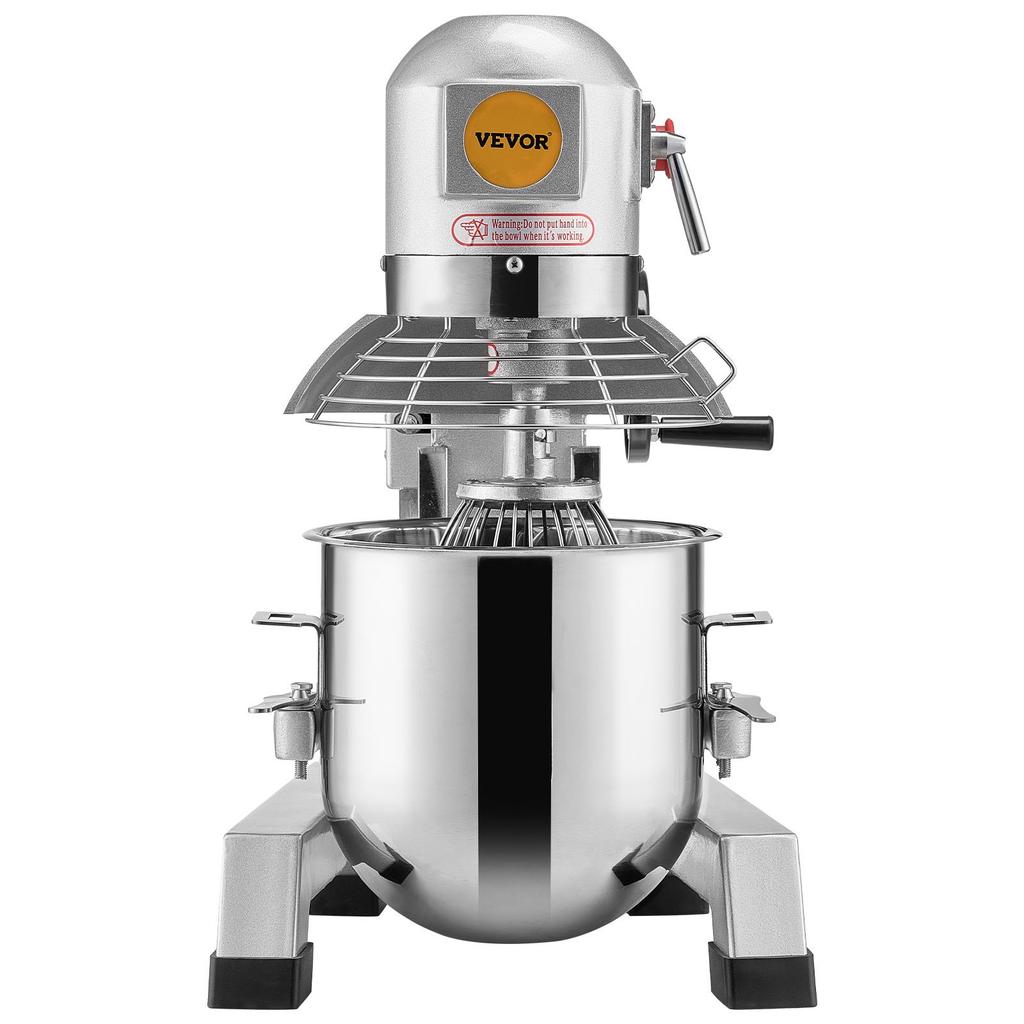 VEVOR Commercial Food Mixer, 18.7L Commercial Stand Mixer with 3 Adjustable Speeds