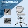 Kancelářská židle, Pracovní židle, Psací židle, Výškově nastavitelná, Polstrovaná, Světle šedá
