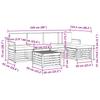 Outdoor Sofa Set 6 pcs White and Beige 59 x 59 x 37 cm