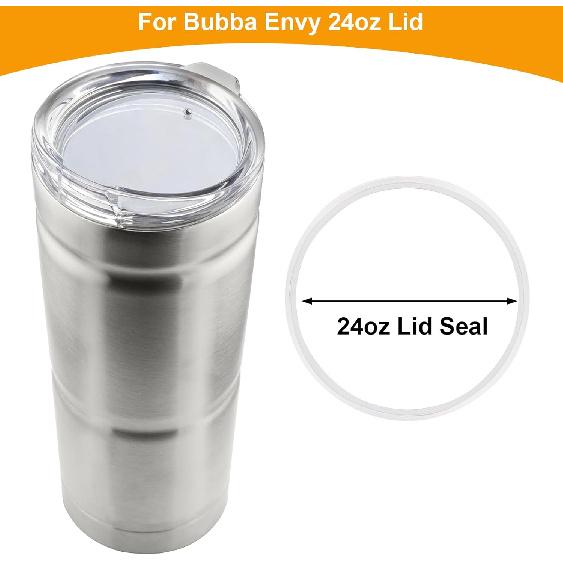 Lid Gasket for Bubba Envy 24oz Tumbler, 4 Pack Gasket Seals Compatible with Bubba Water Cup, Anti-Seepage BPA Free