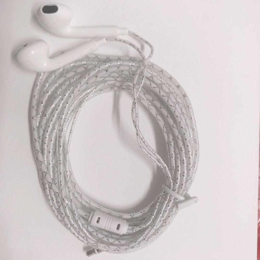 1Pcs 2m/3m Cable Length Wired Headset Monitoring Recording Black White Bass Earplugs Anchor 3.5mm Computer Game Live Headphone
