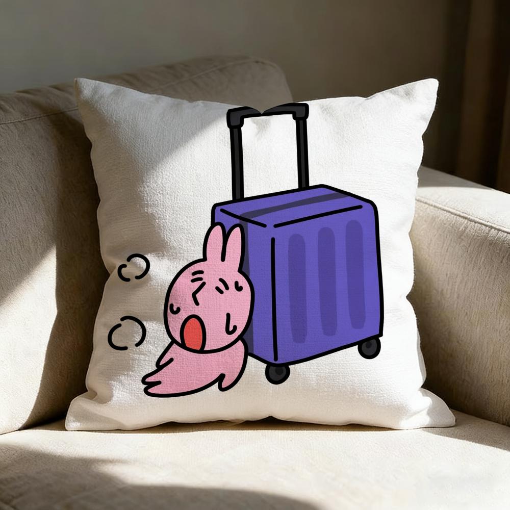 My Friend Rrabbit Cute Pillow Case Pillowcase Doublesided Printed Sofa Cushion Bedroom Headboard Pillow