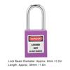 38mm   Padlock Insulating Industrial Plastic Nylon PA Steel for Chemical Electric Power Nuclear Energy(Purple )