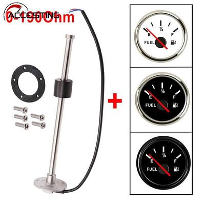 0-190 Ohm Fuel Level Guage Meter 400mm 450mm 500mm 550mm Fuel Level Sensor 52MM Fuel Gauge For Marine Boat Car Truck
