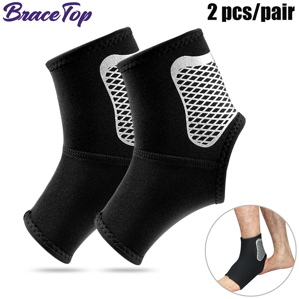 Bracetop Sports Ankle Support Brace Elastic High Protect Guard Band for Men Women Running Basketball Fitness