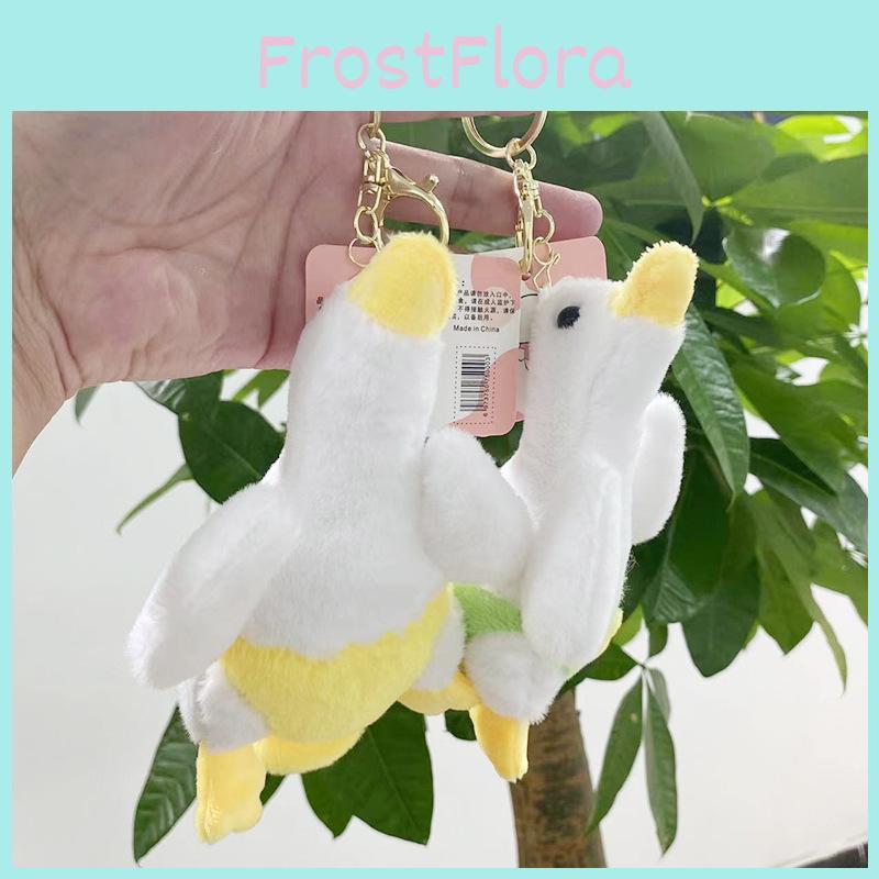 Delightful Mini Plush Goose Doll Keychain Soft Colorful Accessories For Kids
