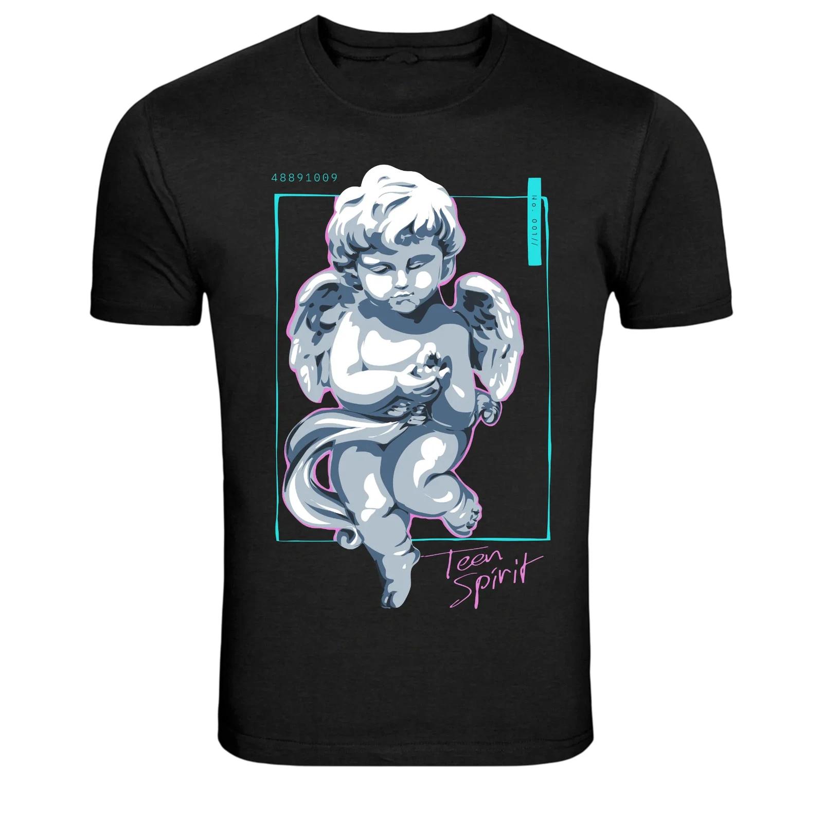 Teen Spirit Angel Statue Aesthetic Graphic T-Shirt 2XL