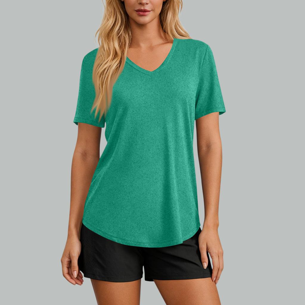 Women's Casual V-neck Short Sleeved -shirt Fashion Top