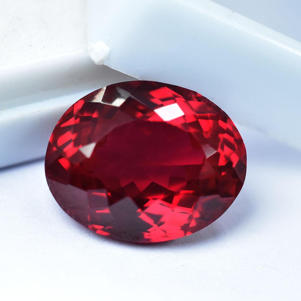 Museum Grade 16.20 Ct RARE Red Garnet Oval Cut Natural Gemstone