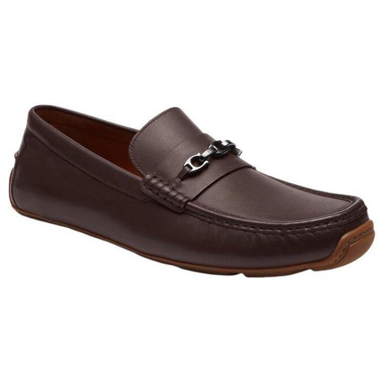 Coach Landon Driver Leather Round Toe Slip-On Loafers Men Loafers Brown CR887-MAH