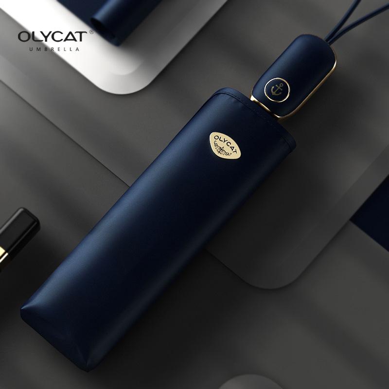 

Автоматический ультралегкий зонт от солнца и дождя Olycat, трехслойный черный клей, солнцезащитный экран с защитой от УФ-лучей
