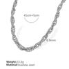 Coarse Twist Simple Butterfly Necklace Female Trendy Hip-Hop Water Waveform Bracelet Temperament Cold Titanium Steel Gold-Plated Collarbone Chain