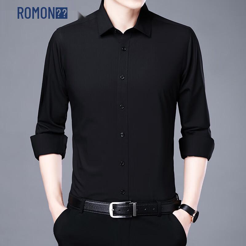 

ROMON Men s Bamboo Fiber Long-Sleeve Business Shirt 38/M